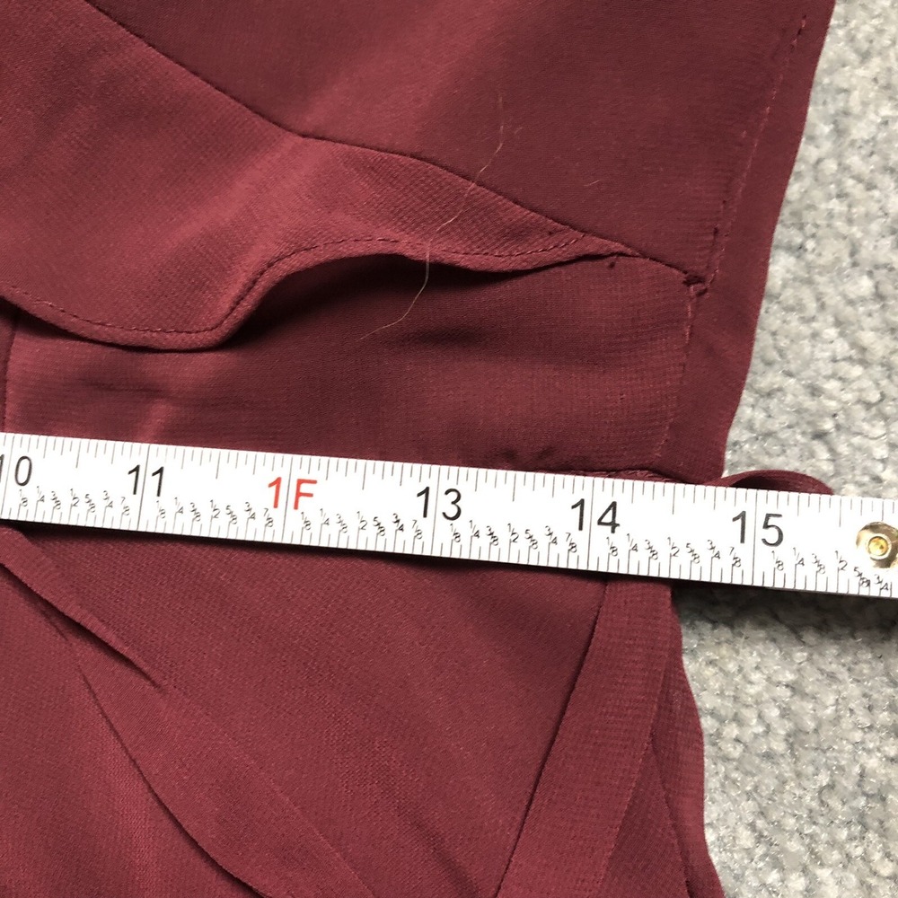 Morilee Chiffon Evening Gown 6 Burgundy Bridesmaid Prom Formal Fairy Whimsigoth - Picture 8 of 12